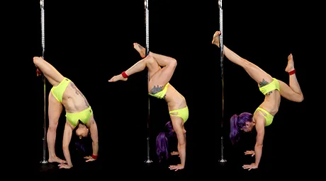 Intermediate pole dance combo